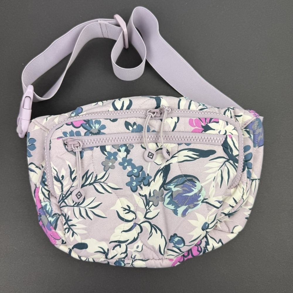 Vera Bradley Featherweight‎ Belt Bag Fresh Cut Floral Lavender Waist Crossbody